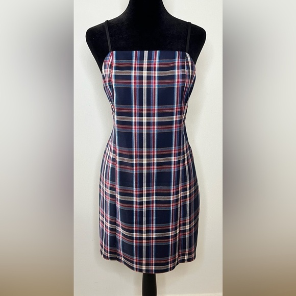 Urban Outfitters Dresses & Skirts - Urban Outfitters Y2K Red White and Blue summer preppy plaid dress petite small
